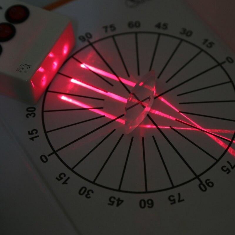 Lente cóncava convexa Prisma óptico juego óptico equipo de laboratorio 28TC