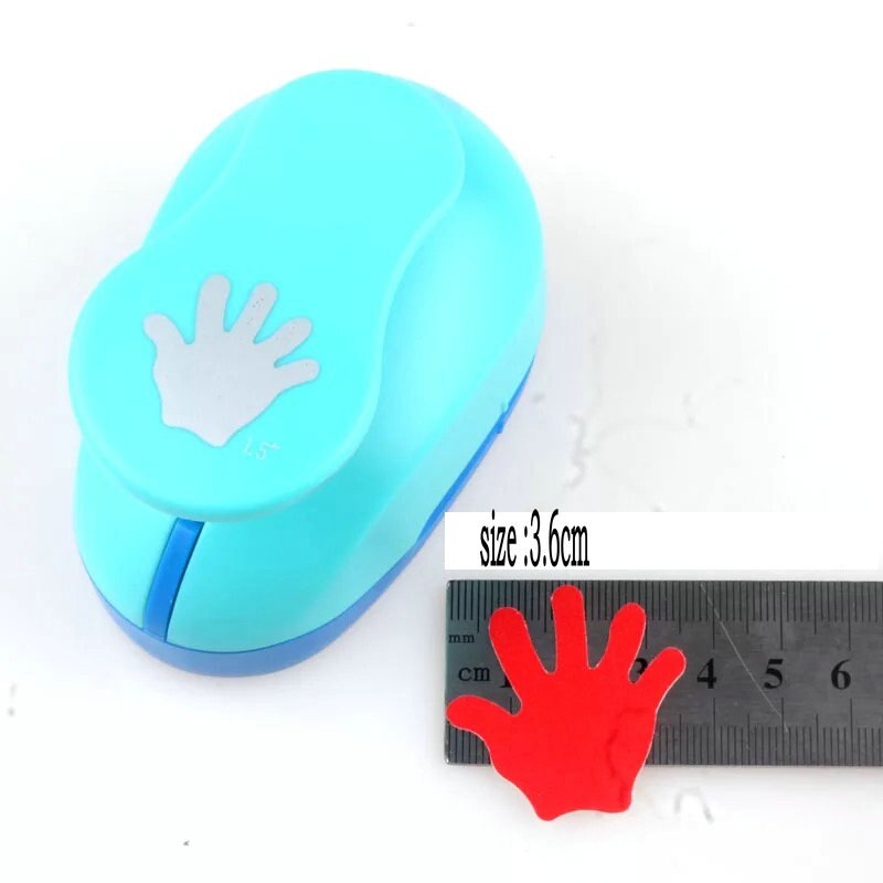 Perforadora para manualidades con forma de la palma de 5/8 "-1,5", perforadora para perforaciones de EVA, máquina de hacer papel DIY, perforadora en relieve para álbumes de recortes, dispositivo de corte de papel: 1.5 inch