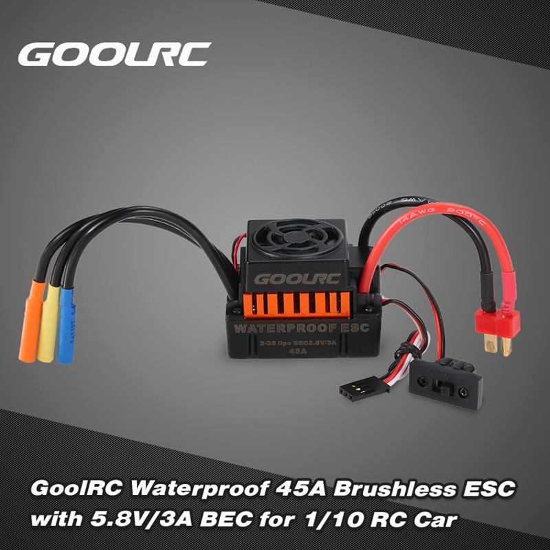 GoolRC Moteur 3650 3660 F540 3500KV 3100KV 3300KV 3800KV 3900KV 4300KV 4370KV Brushless Motor 45A 60A ESC for RC Car 1:10 Parts: 45A ESC