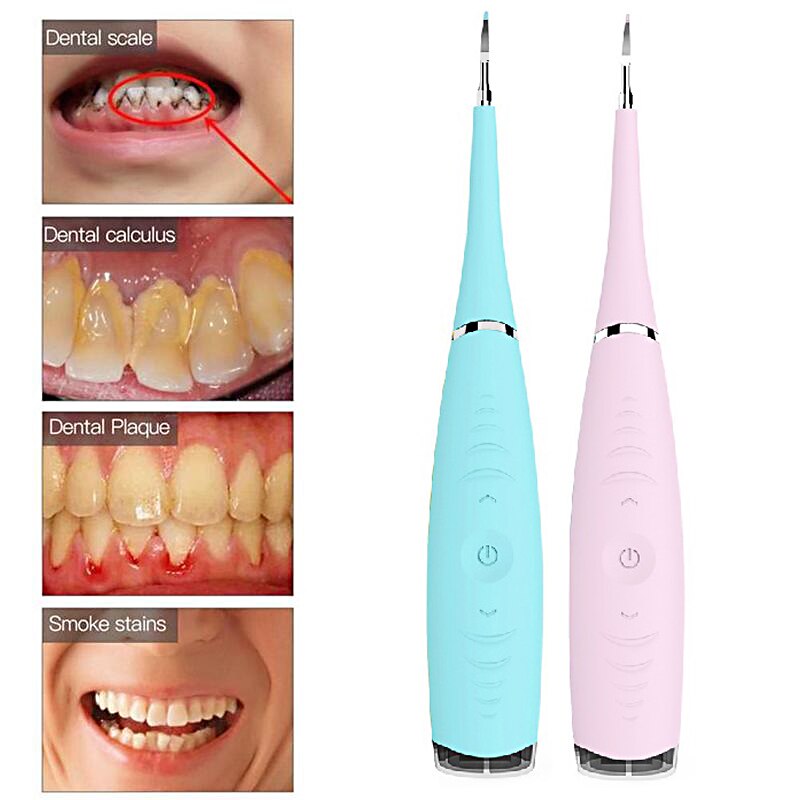 Elektrisk ultralyds sonisk tandskaler tandregner fjerner renere tænder pletter tandsten værktøj lysere tænder tandsten fjerner