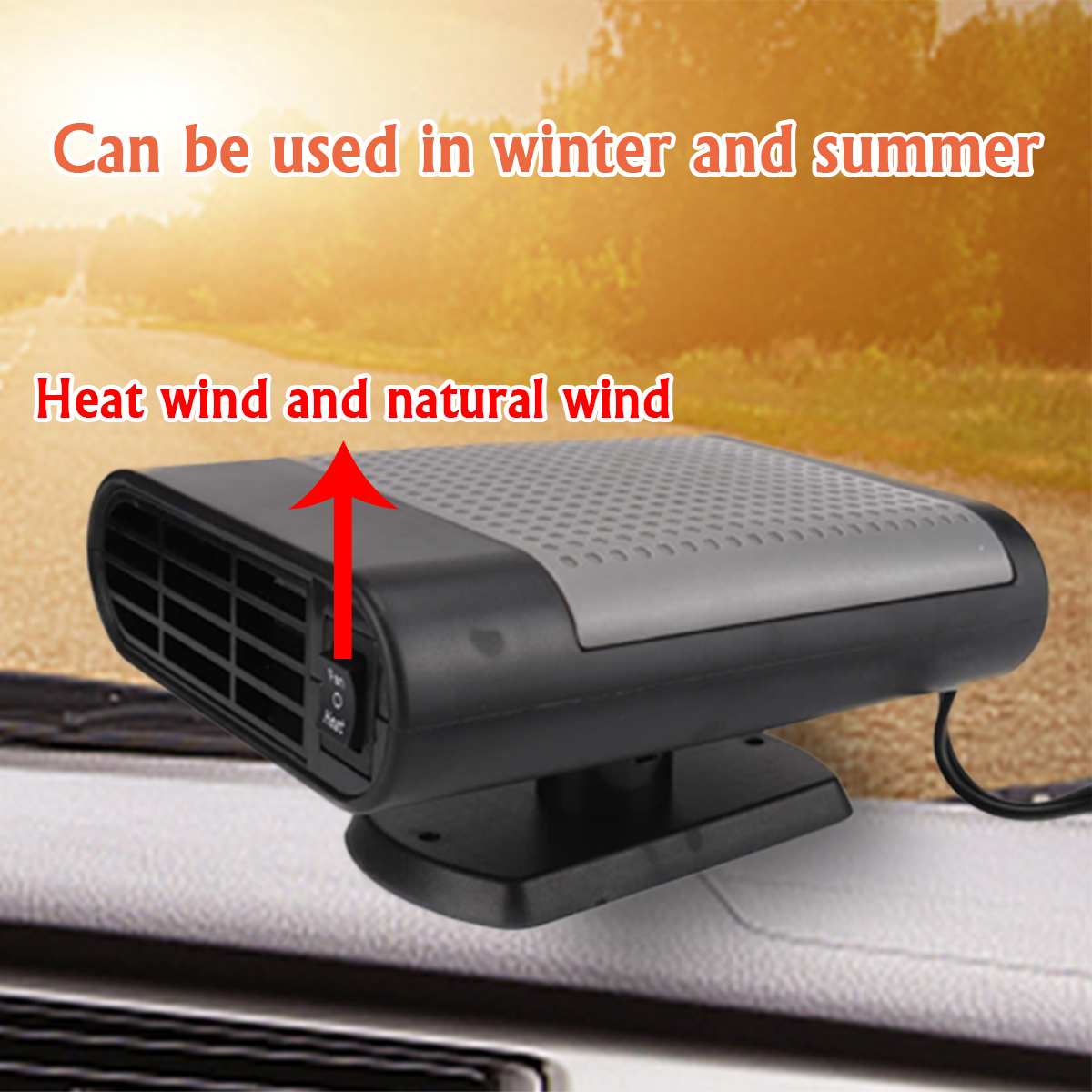 Car Heater 150W 12V Air Heater 2 Speed Adjustable Car Heater Defogging And Defrosting Fan for RV, Motorhome Trailer, Trucks