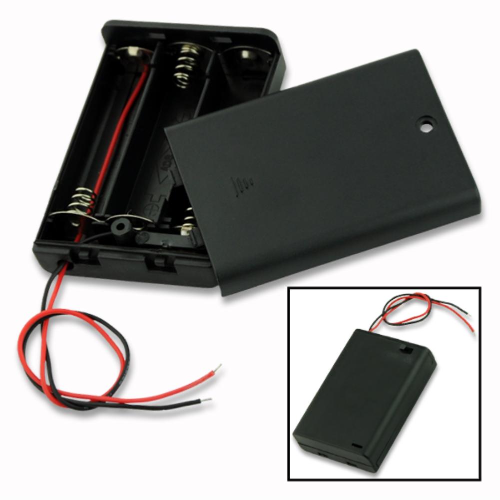 Plastic Aa/Aaa Batterij Opslag Houder Box Case + Wire Kabel Voor 2/3/4x Aaa 2/3/4x Aa Oplaadbare Batterijen