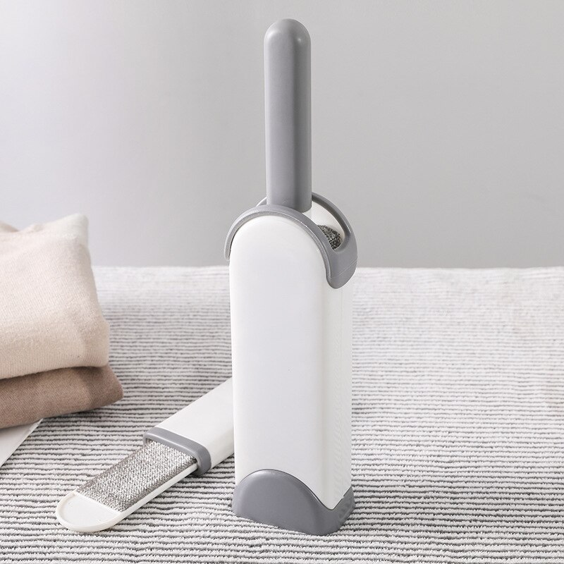 Cepillo para eliminar el pelo de mascotas, perro con pelo brocha para Base de maquillaje de doble cara, cepillo para limpieza de ropa y sofá