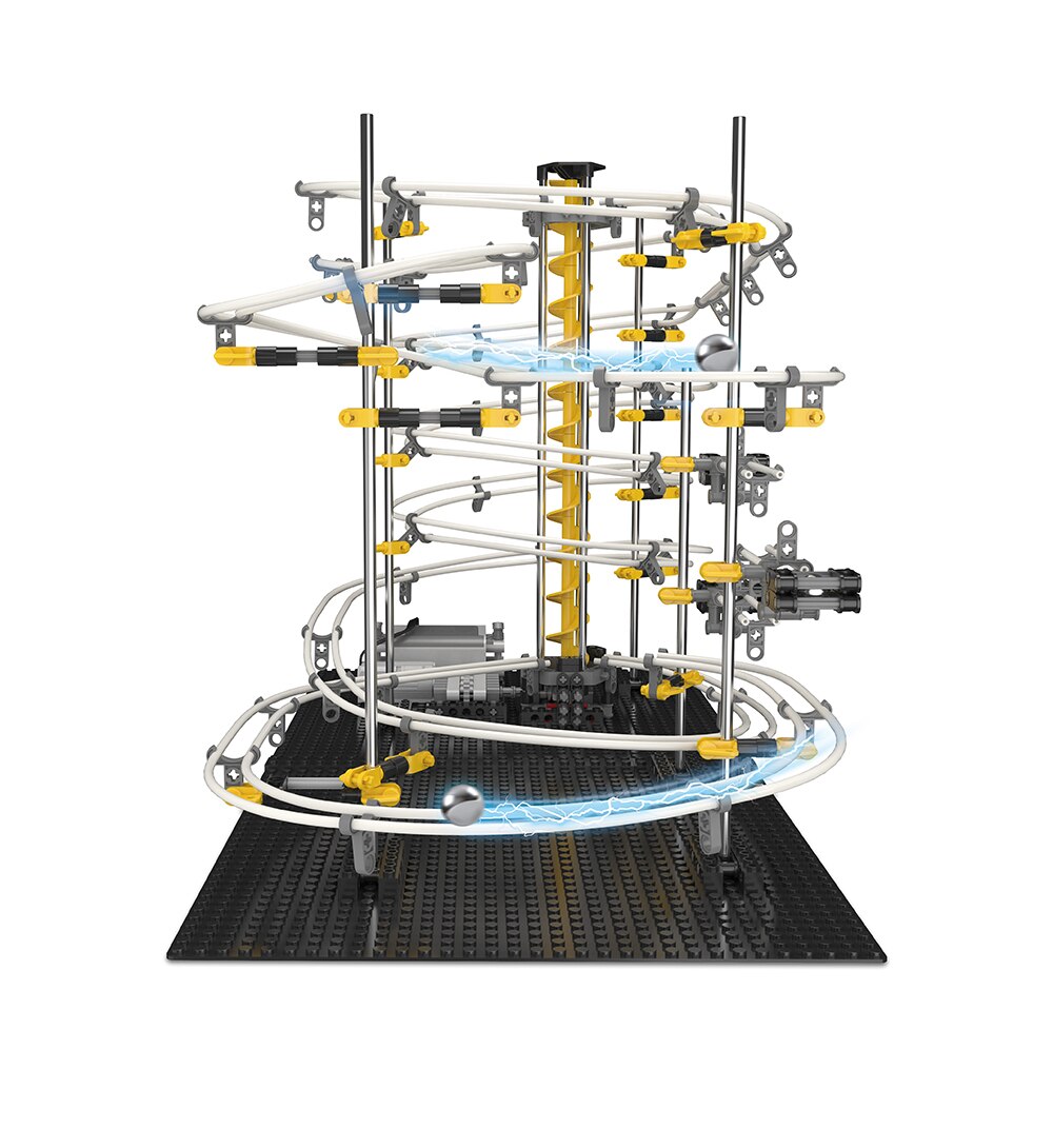 SpaceRail Niveau 2 – Course De Marbre Spacewarp Avec Ascenseur électrique – 10 Mètres De Piste