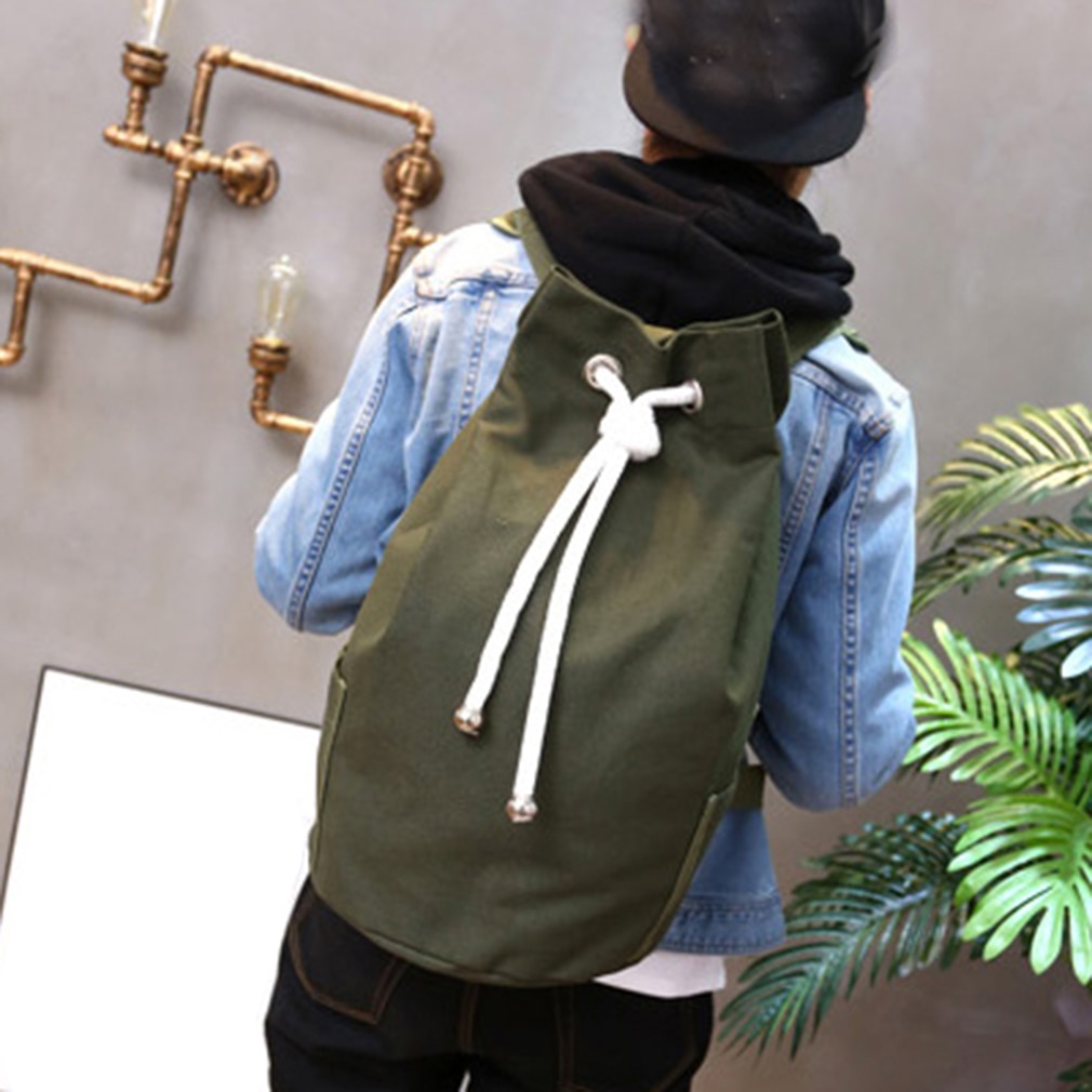 Drawstring Bag Sports Waterproof Pouch Backpack Pull Rope Canvas Gym Sack Mochila Knapsack Large Capacity Backpacks