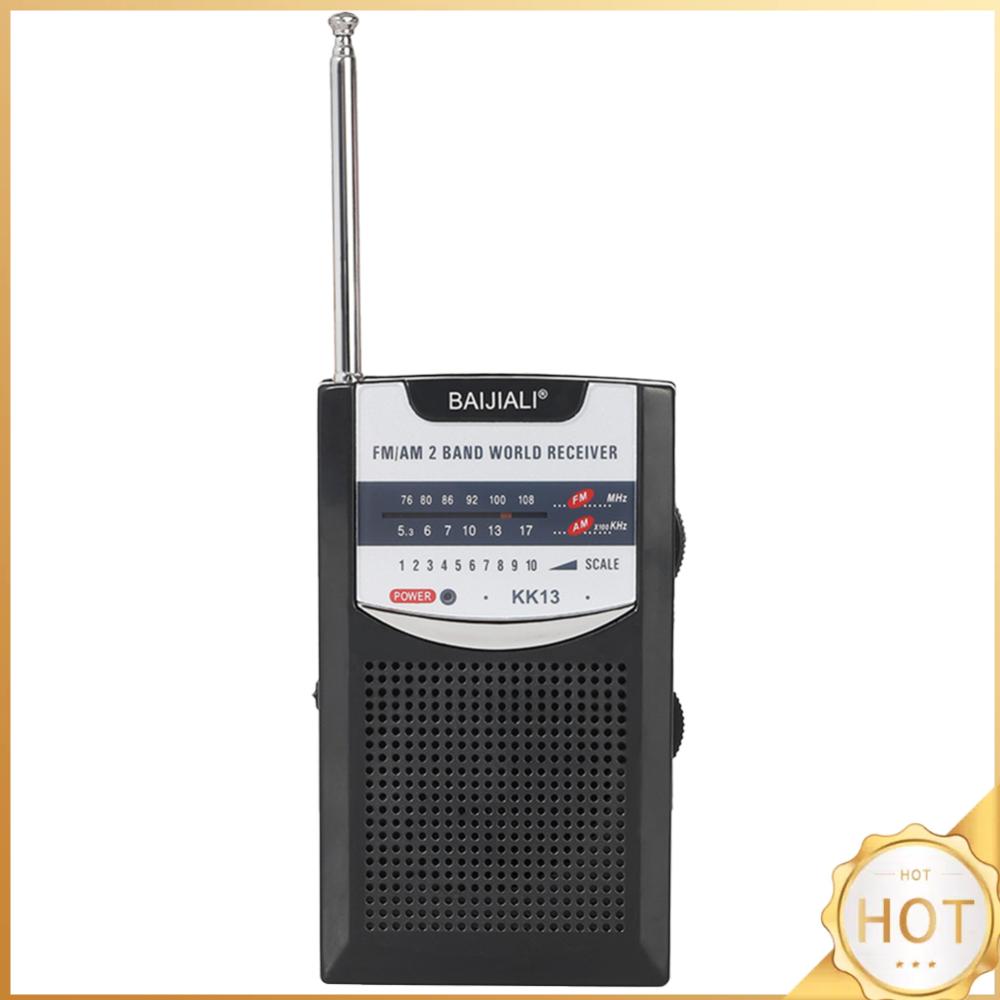 Mini Radio portátil con altavoz incorporado, receptor mundial Retro, Radio de bolsillo con batería, antena telescópica AM/FM para interior del hogar