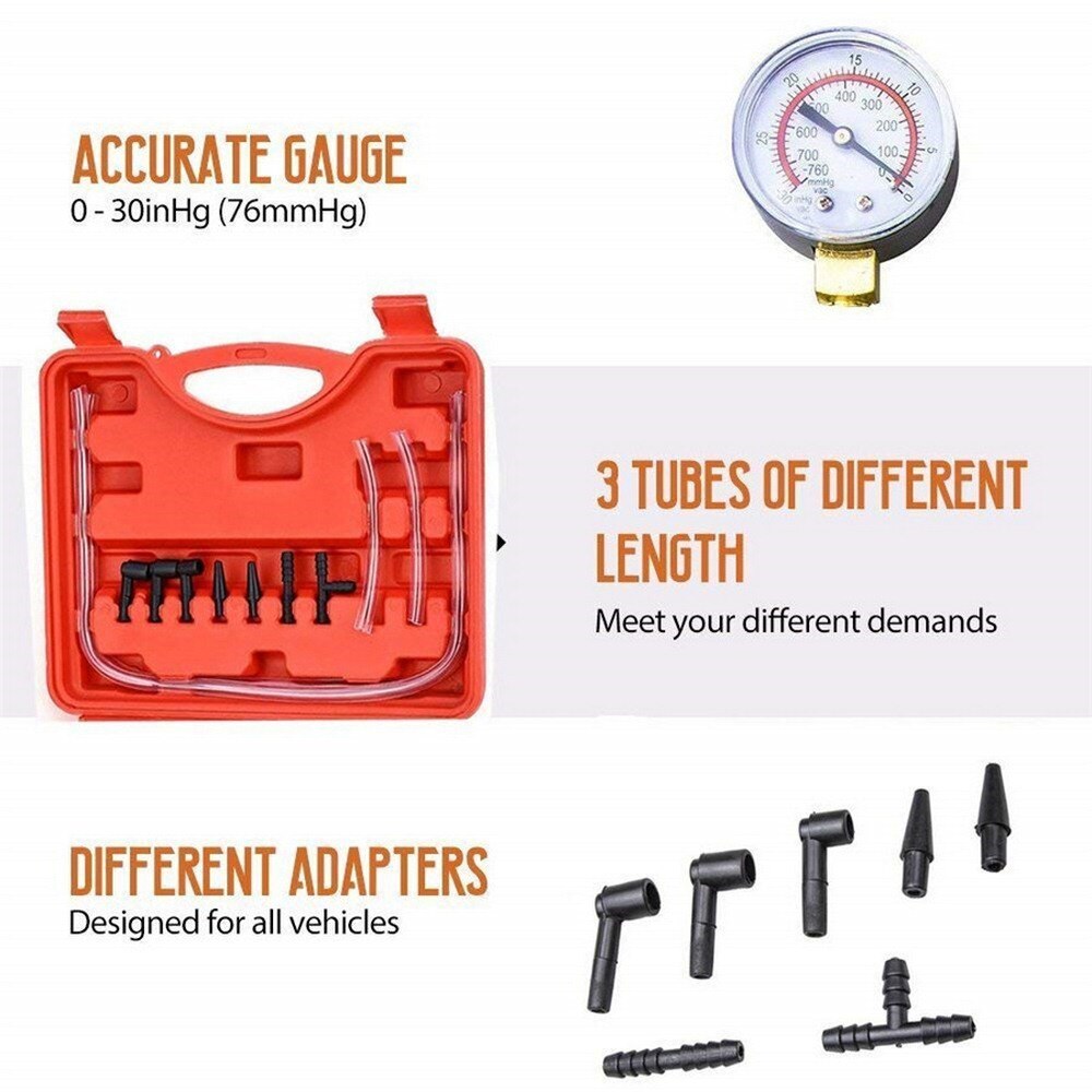 Manual Brake Clutch Bleeder Tester Kit Vacuum Pump For Car Motorcycle