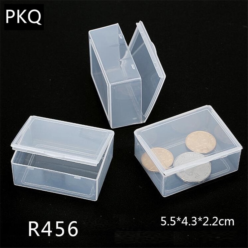 Small Transparent Plastic Storage Box Clear Rectangle Multipurpose display box For Card/Sundries Organizer Holder