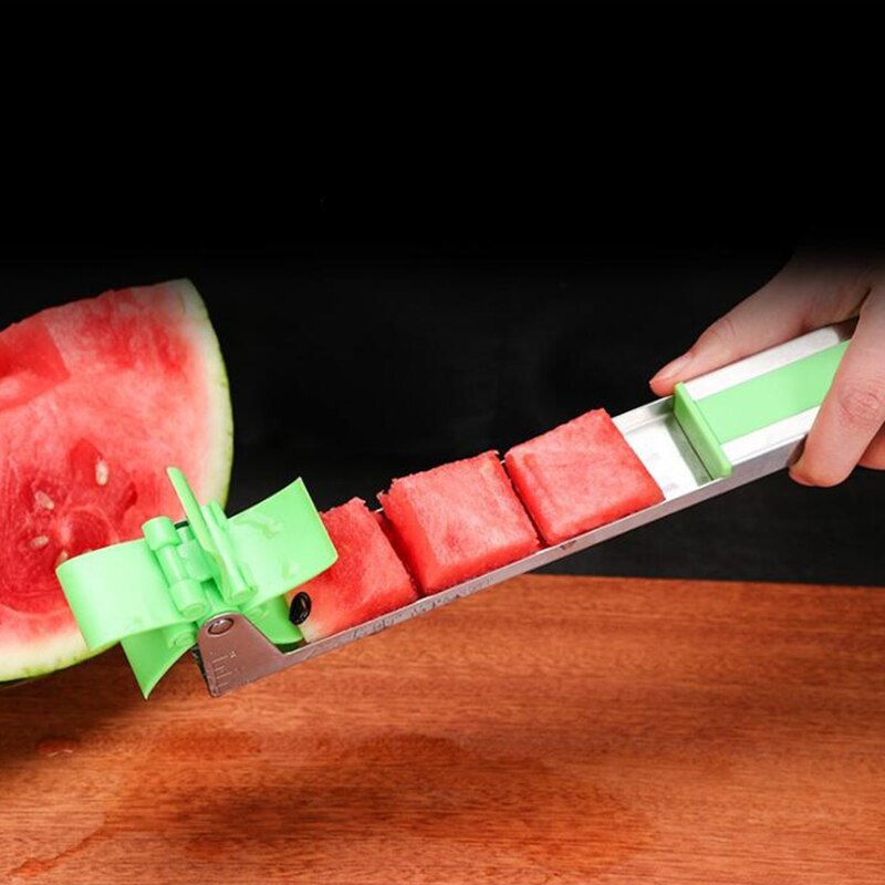 Couteau à pastèque multifonction en acier inoxydable, artefact coupé, séparateur de fruits, moulin à vent