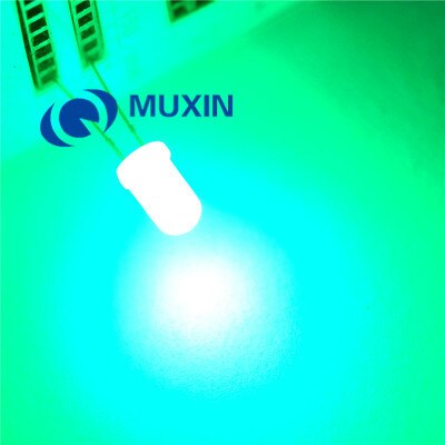 500 stk ledet 5mm blanding rød / jadegrønn / blå / gul / hvit diffust ledet 100 stk hver 5 mm leddiodlampe
