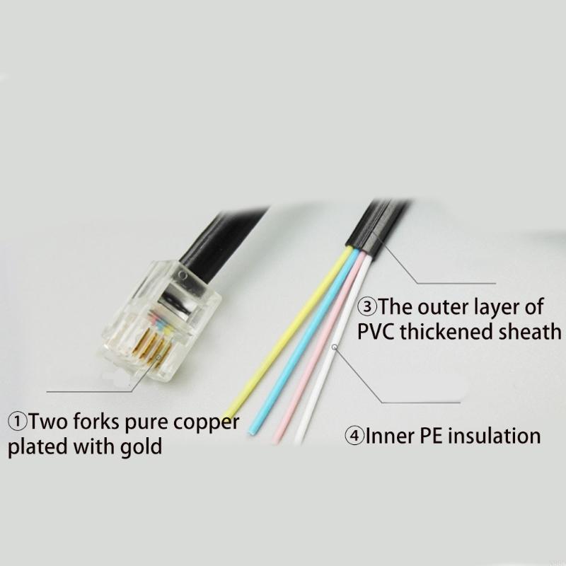 N80d vieradrige telefonhörerkabel , 6ft modulare spiraltelefonhörerkabel