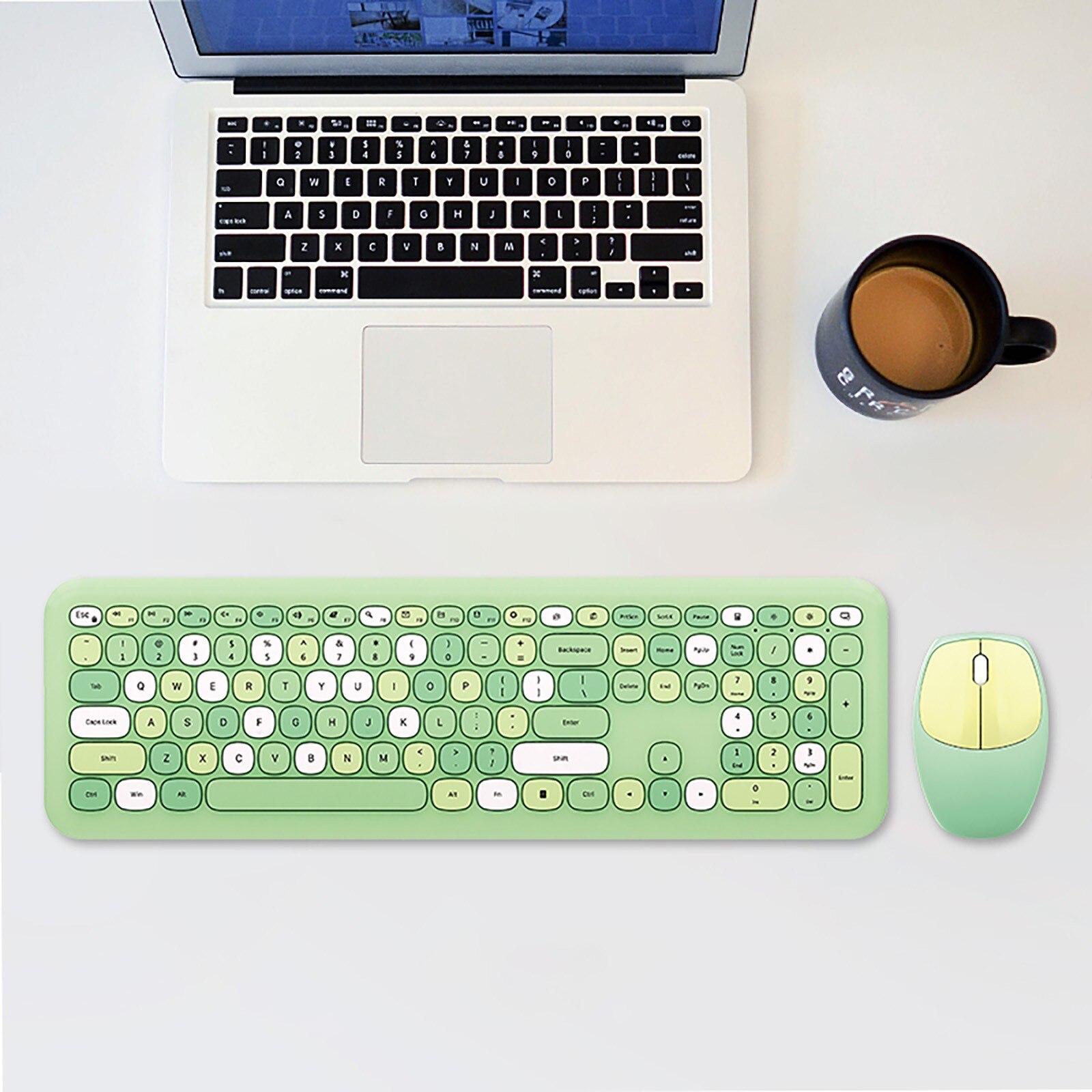 Jelly Comb Wireless Keyboard Mouse Combos For Desketop Laptop Notebook 2.4g Wireless Number Pad Pink Girl Keyboard And Mouse Set