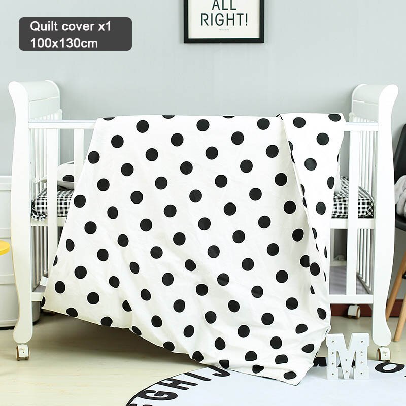 1pcs Baby Dekbedovertrek 130*100cm Cartoon Plaid Cover Pad Dots Dieren Milieubescherming Baby Beddengoed Ademend zachte: Light Yellow