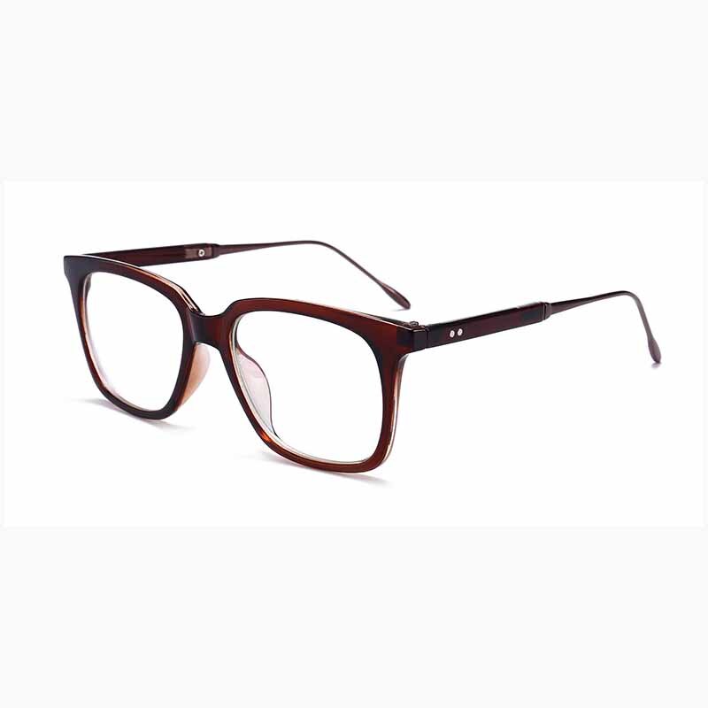 Gafas graduadas con montura cuadrada para hombre y mujer, anteojos con montura cuadrada, Retro, de leopardo, grandes, óptica: 4