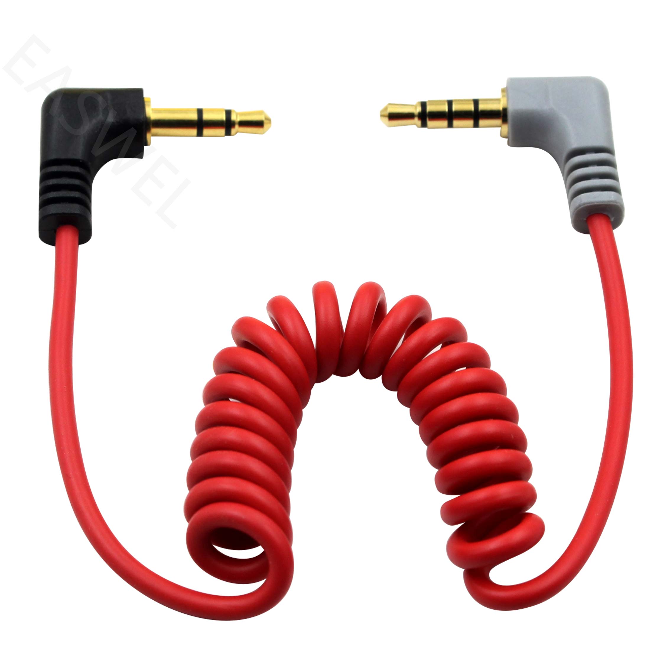 Replacement Coiled SC7 Cable for Rode iOS Patch TRRS - TRS Microphone 3.5mm