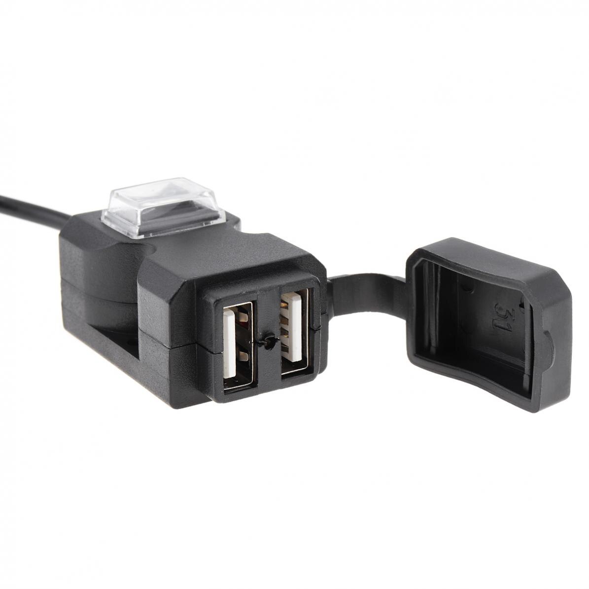 Flisdtry Chargeur USB Étanche Pour Moto Avec Boussole - Support Guidon Et Rétroviseur