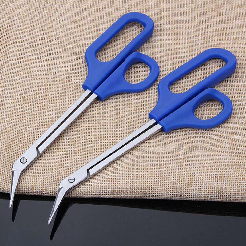 1pc Blue Cutting Clipper Cutter Easy Grip Long Toe Nail Toenail Scissor Manicure Tool