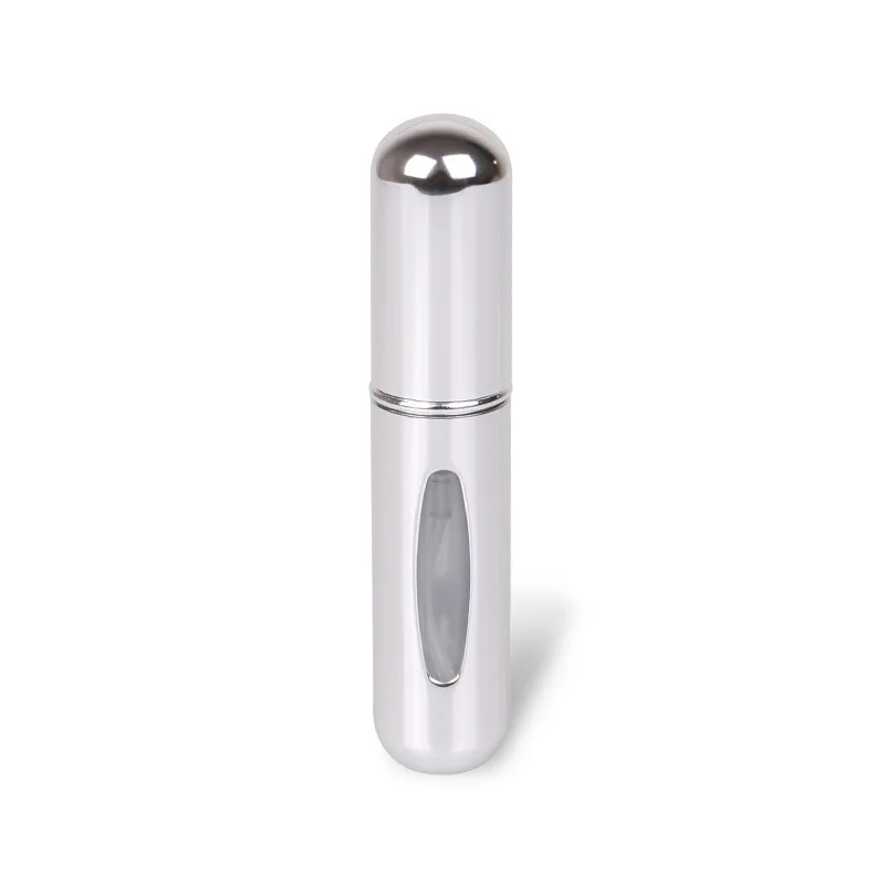 Atomizador de Perfume de 5ml, envases de cosméticos líquidos portátiles, Mini botellas rellenables de Perfume alcochol para viaje, botella vacía con pulverizador: Verde claro