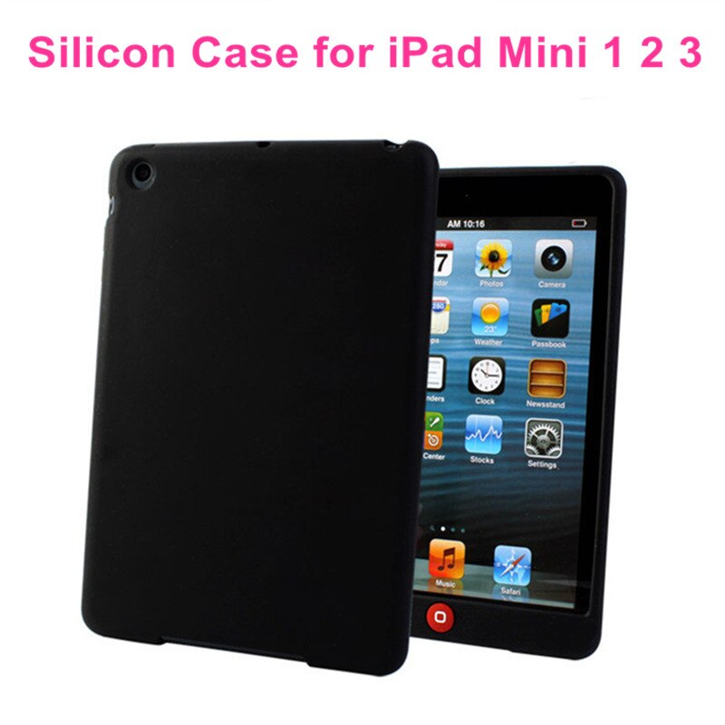 Silicone Case for ipad mini 1 2 3 Case Full Body Protect Skin Soft Cover for ipad mini 5 case Soft Back Cover for iPad Mini 4: Mini 321 Black