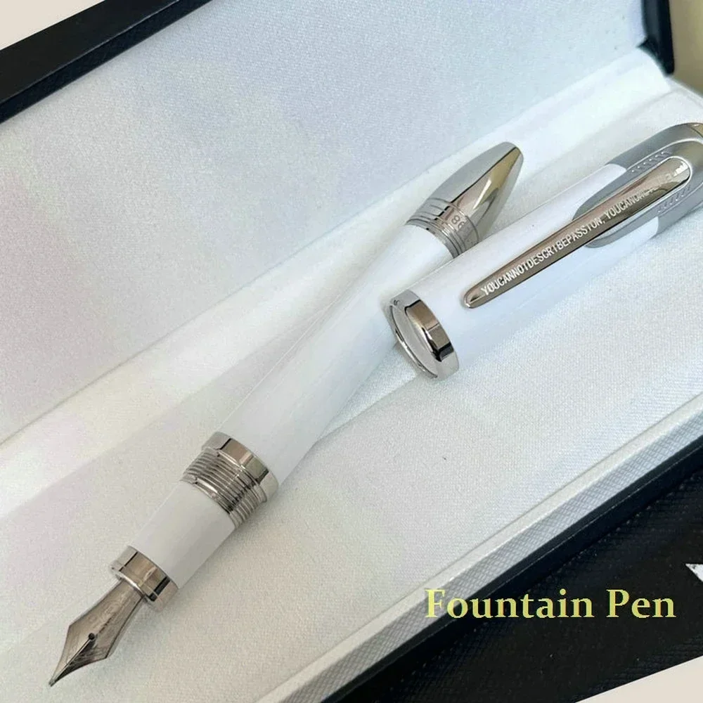 Collection MB Enz Feri Famous Red Fountain Pen Hollow-Carved Office Writing with Serial Number Rollerball Pen: Blue / Red