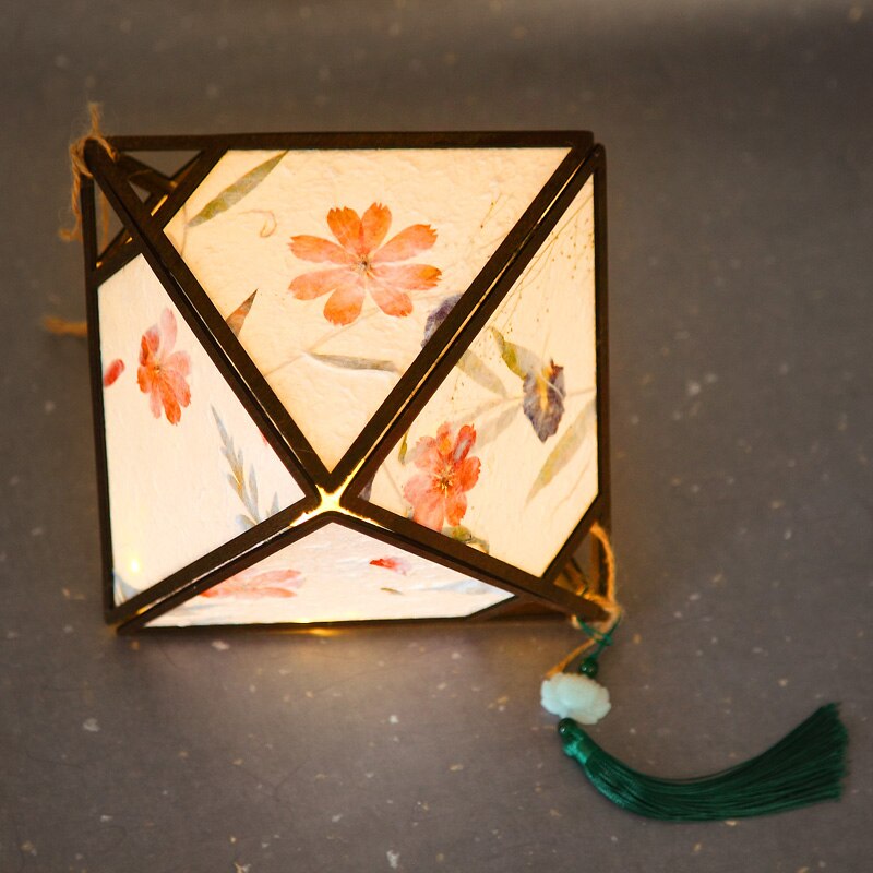 DIY flower paper handmade lantern material package Hanfu portable palace lantern Chinese antique lantern