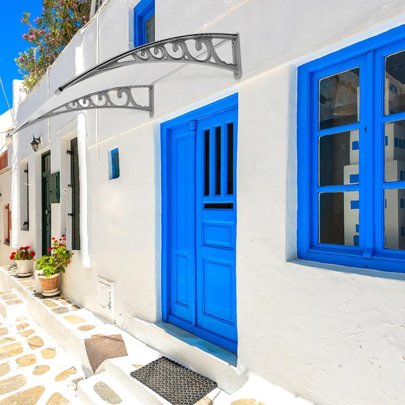 Awning Shade Window Door Sun Canopy Hollow Sheet Protection Canopy Awning Shelter Porch Front Rain Roof Gazebo For Garden