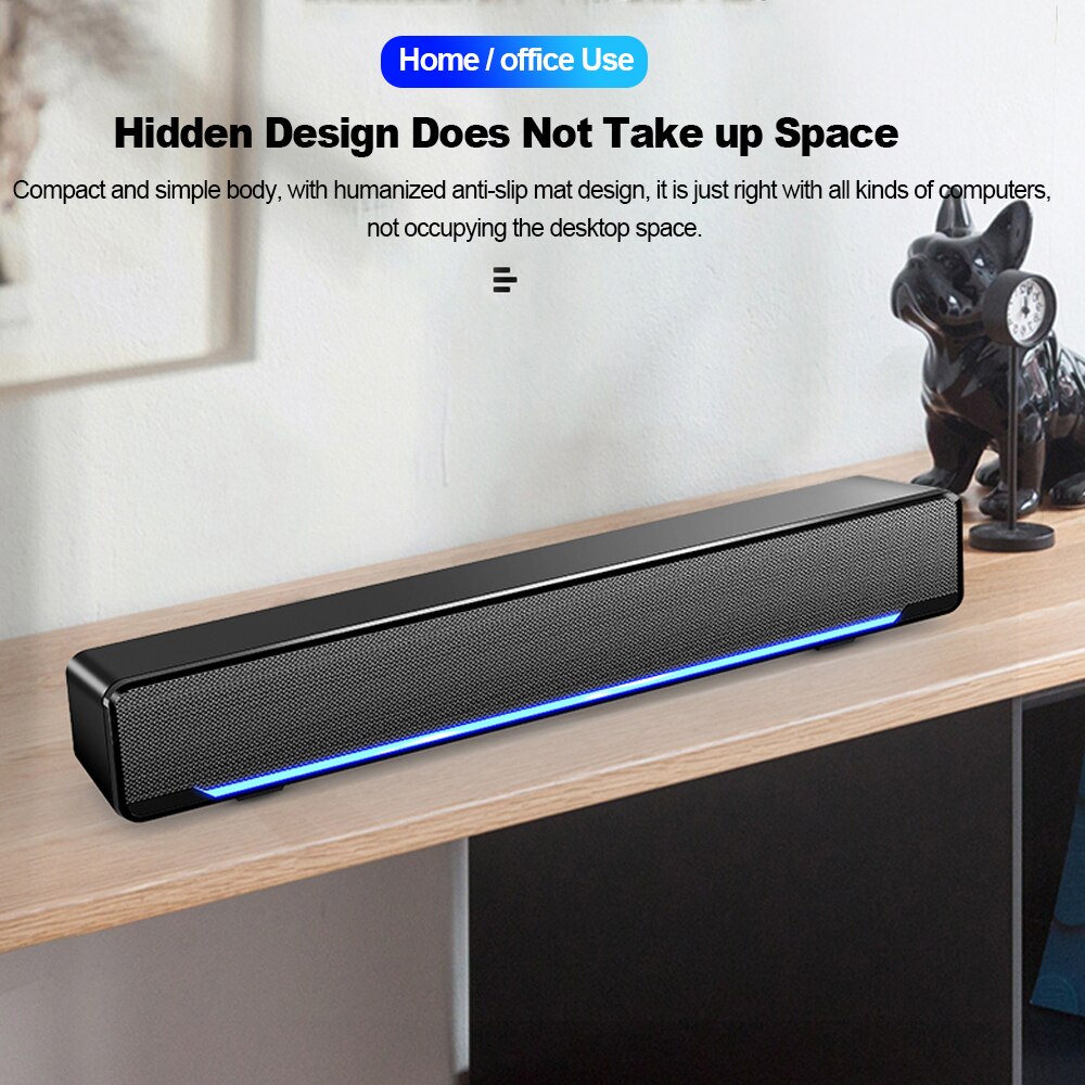 Barra De sonido LED Para TV, altavoz con Bluetooth, Para PC, ordenador, parlantes De Alto rendimiento, Para cine en casa