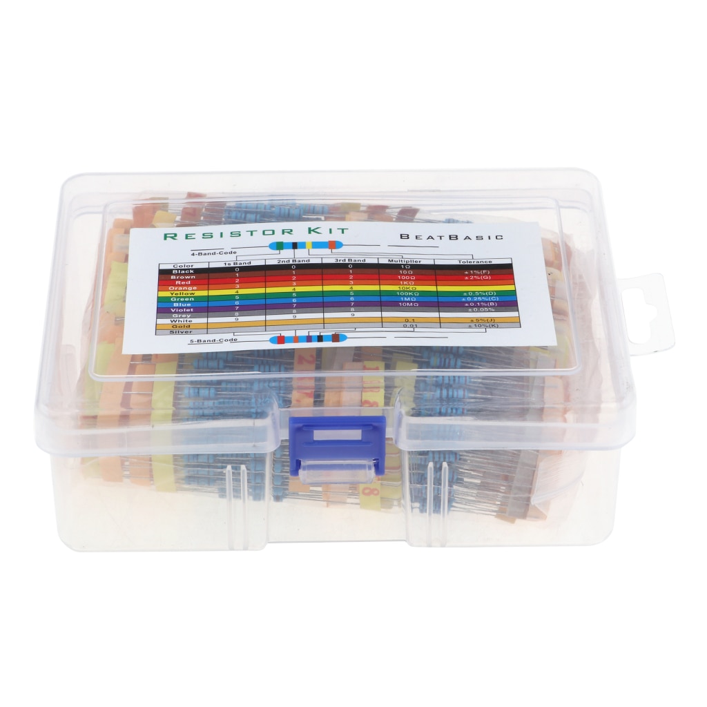 Resistor Assortment Kit-Set Of 1100 Assorted Resistors Box Kit 0.1R -10M Ohm