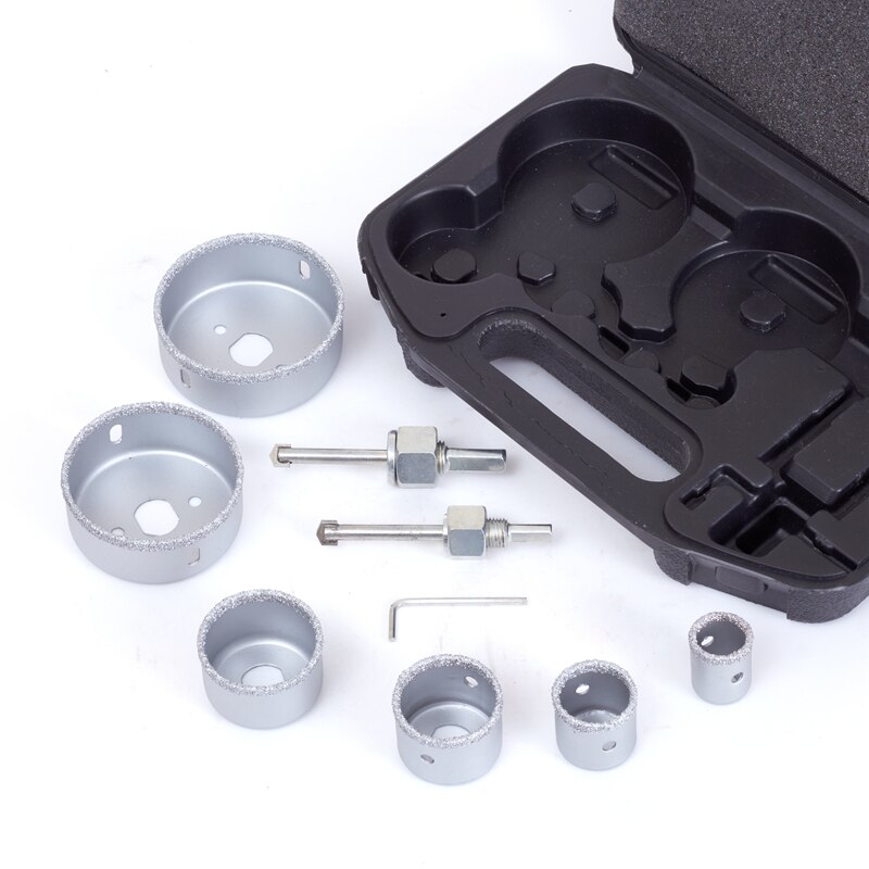 9pcs/set 22mm-73mm carbide alloy hole saw drill bit set tile marble glass ceramic hole cutter power tool drill bit