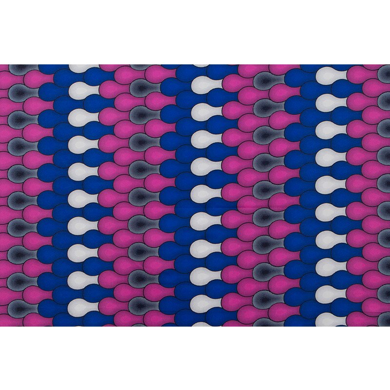 Afrikaanse Stof 100% Katoen Roze Blauw En Wit Print Stof Pagnes Africain Wax