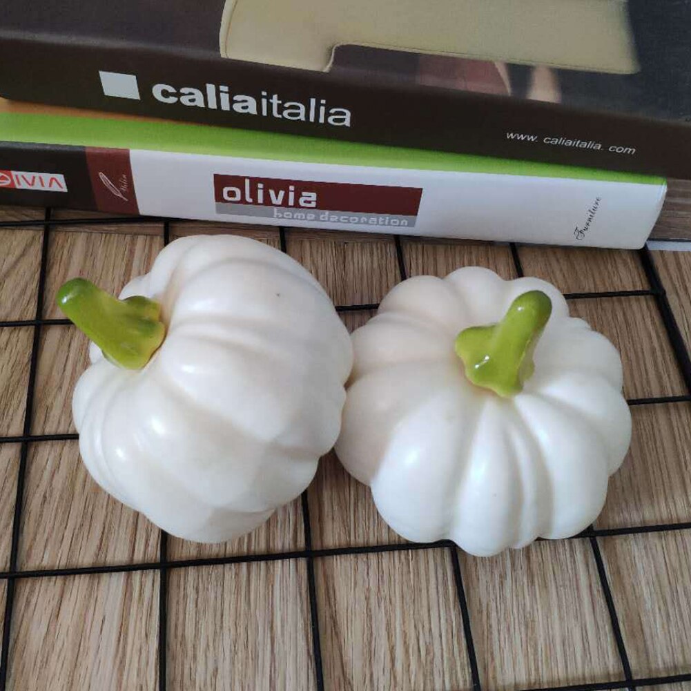 6/8/12Pcs Artificial Pumpkins Harvest Props Home Halloween Thanksgiving Decor