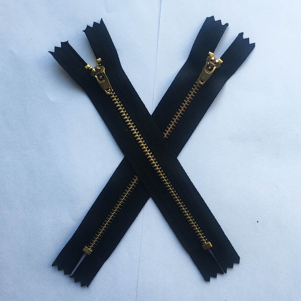 10pieces 8cm 10cm 11cm 12cm 13cm 14cm 15cm 18cm Close-End Metal Zippers Black Color #3 Zipper For DIY Sewing Zip: black / 14cm