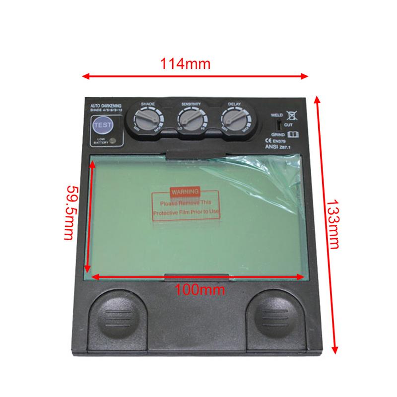 Helmet Shield Solar Welding Auto Varnishing Mask Replacement Head-Mounted Automatic Dimming Feature With Adjustable Large Lens