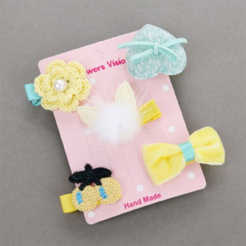 6pz/5pz Del bambino Tornante clip di Capelli Della Ragazza dell'arco Del Fiore mini Barrettes stella Bambini infante noi: Rosso