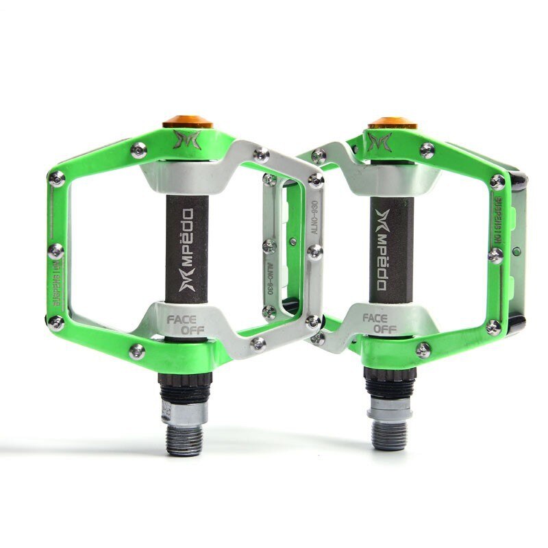Los pedales de bicicleta MTB BMX rodamiento sellado bicicleta CNC producto de aleación de carretera de montaña calas SPD ultraligero Ciclo de Pedal ciclismo Accesorios: Green