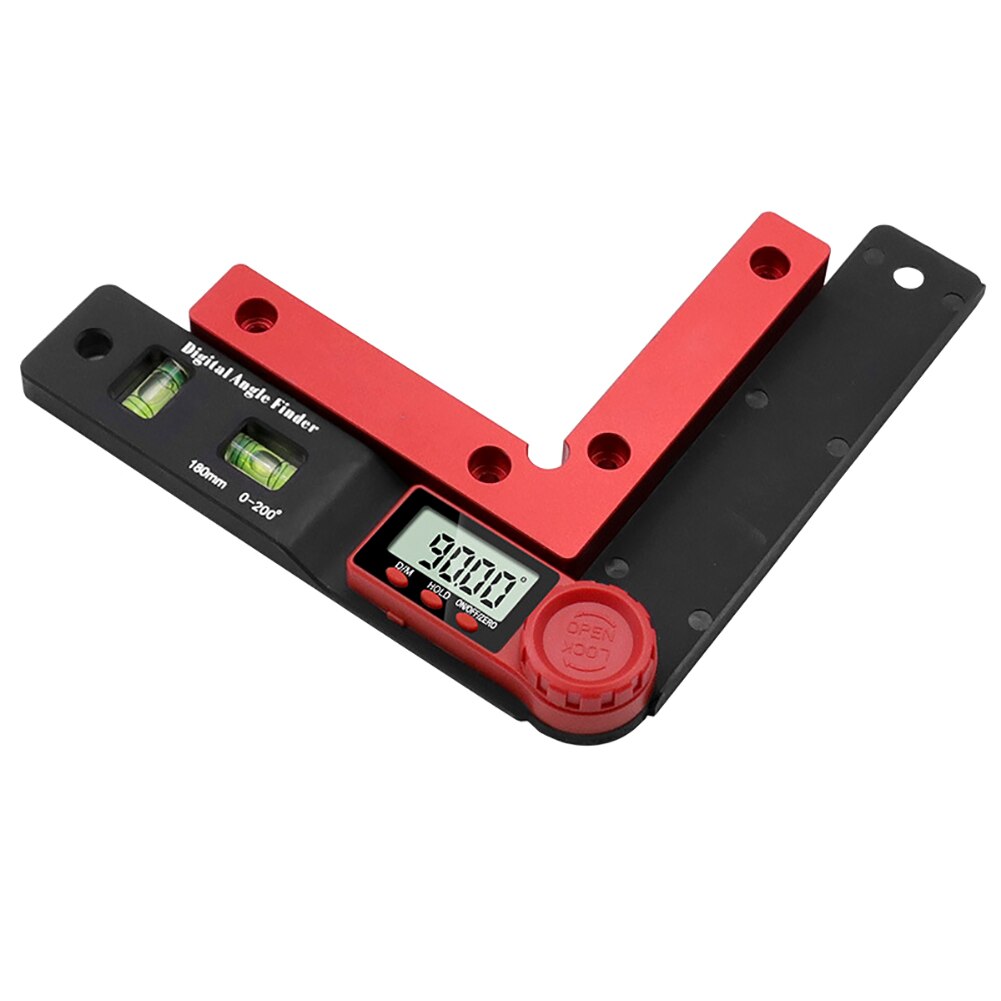 0-180mm 0-200° Digital Meter Level Ruler Angle Inclinometer Angle Ruler Electron Goniometer Protractor Angle Finder Measuring