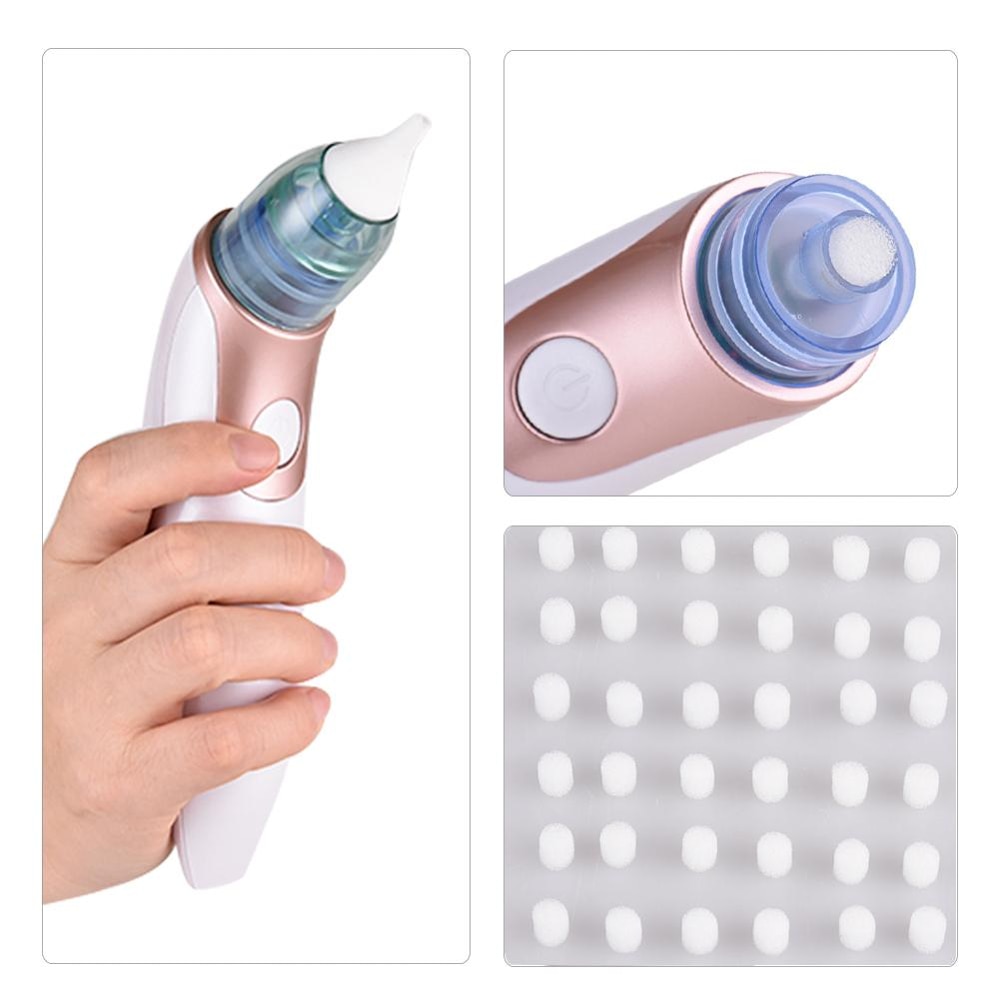 Uds aspirador Nasal de bebé filtro de algodón de aspiración Nasal accesorios de dispositivo de filtro desechables de algodón nariz limpiador para beneficioso