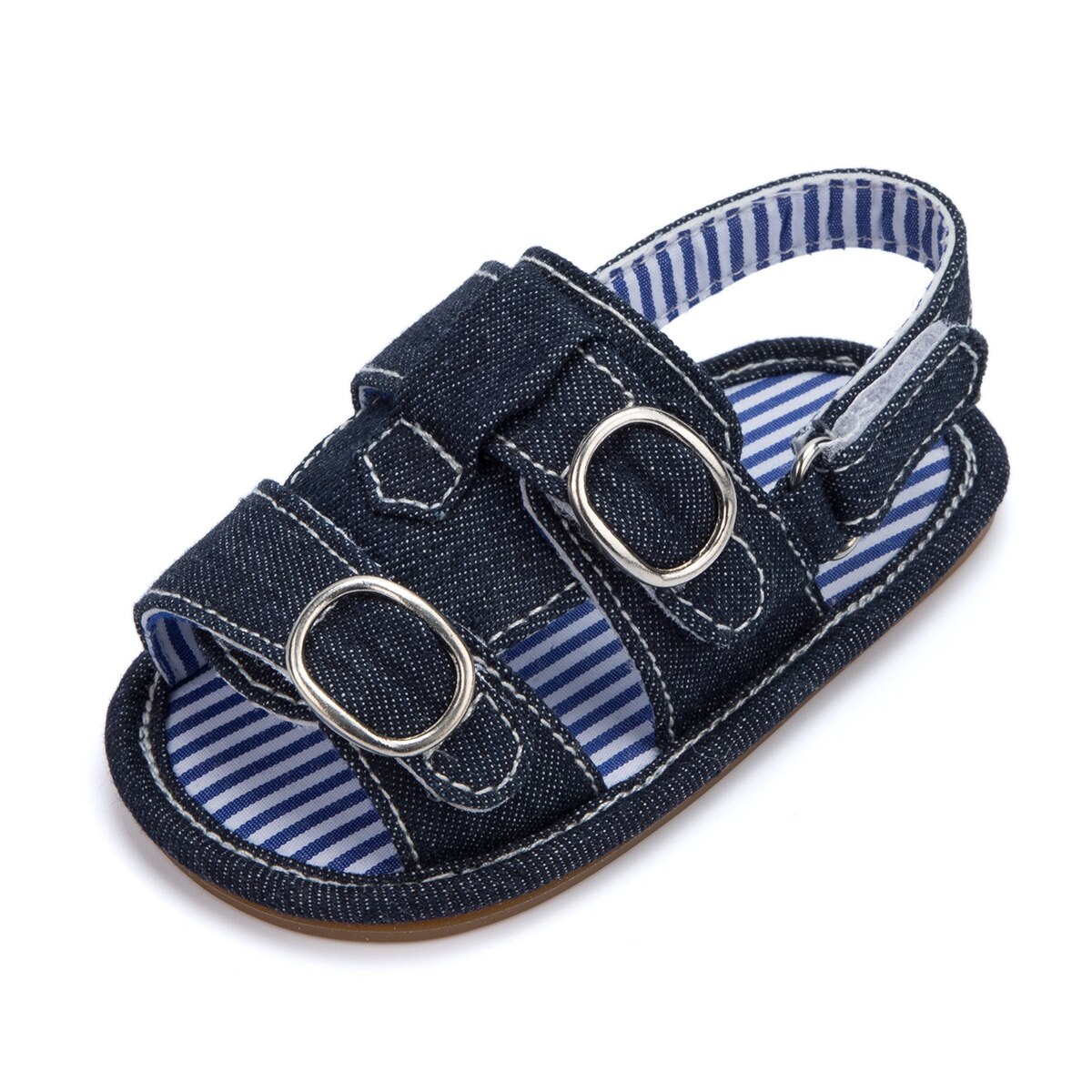 Baby Sandalen Meisjes Jongens Zomer Buiten Schoenen Rubberen Zool Platte Infant Babyschoenen Baby Crib Schoenen 2 Kleuren 0-18M: Black / 13-18 months