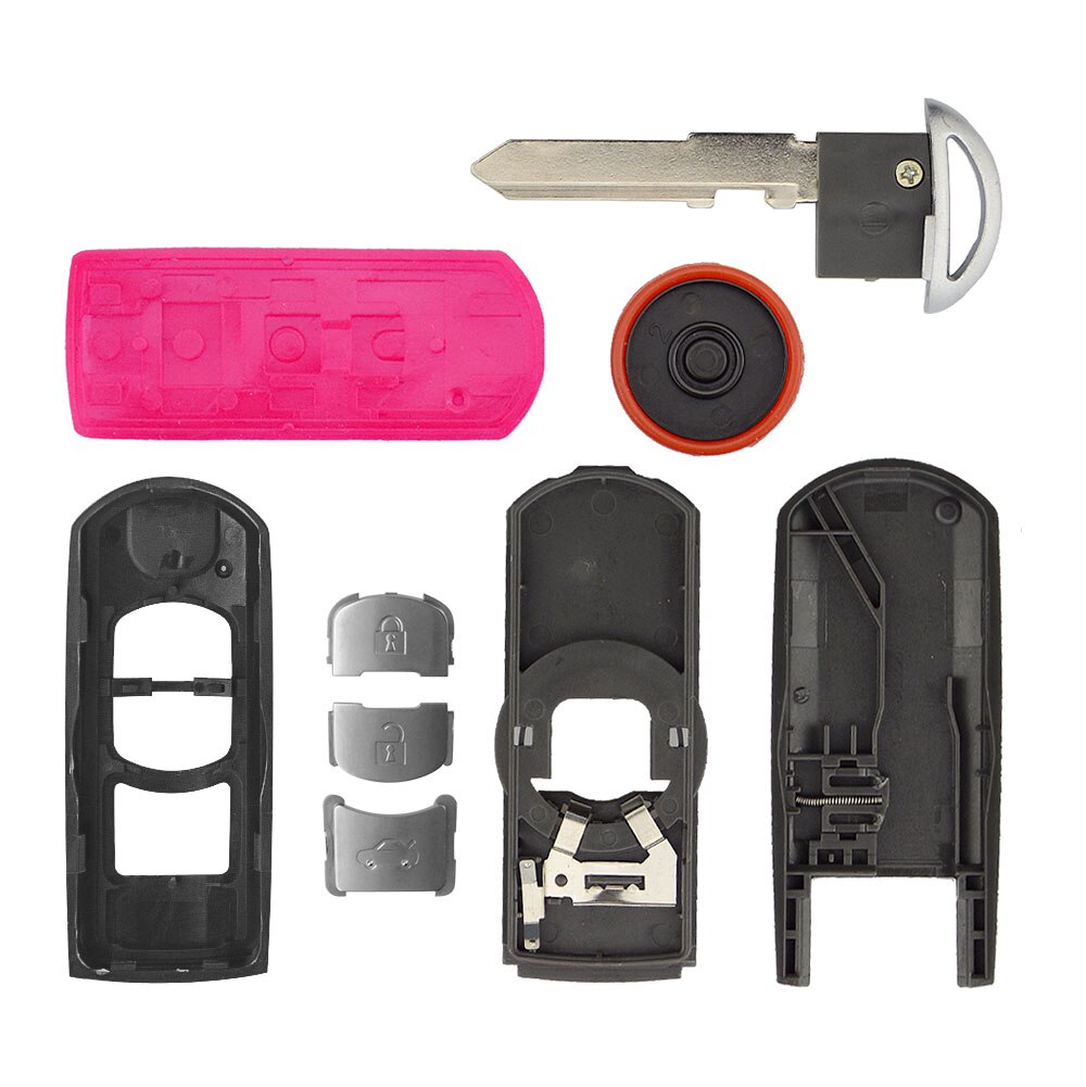 OkeyTech für Mazda 3 5 6 CX5 CX7 CX-5 Atenza Clip Clever Auto Auto Schlüssel Karte Abdeckung Hülse Ersatz fob mit Notfall Schlüssel Klinge