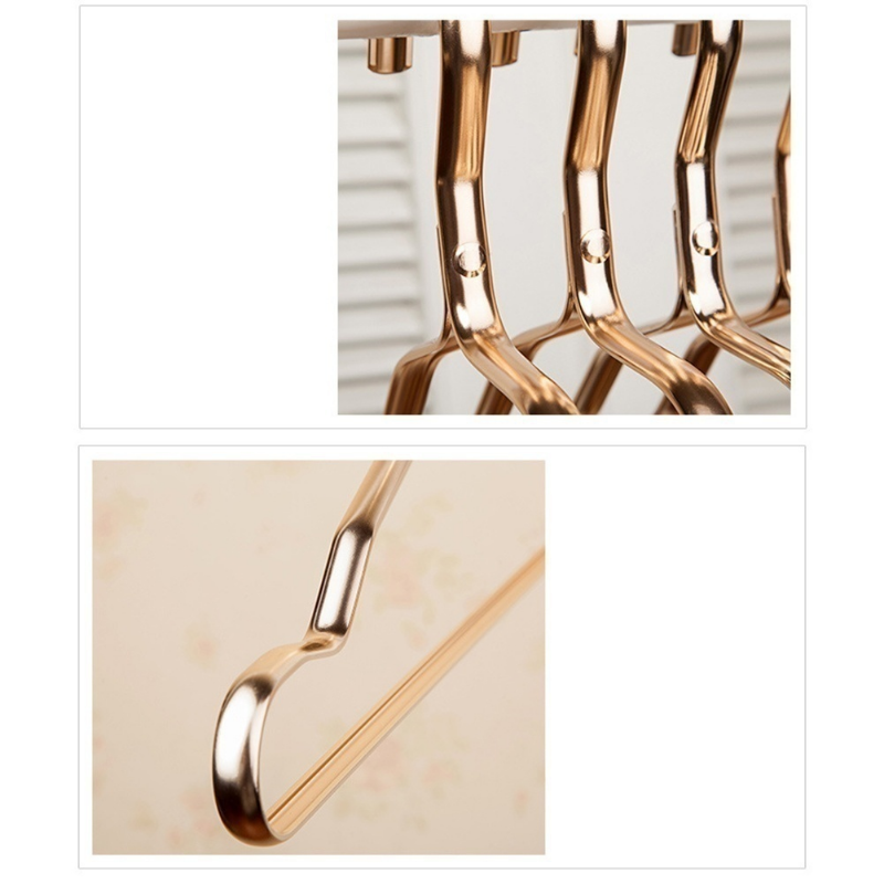 5 Stks/set Pak Kledingrek Aluminium Kleding Volwassen Rek Slip-Naadloze Metalen Kleerhanger Kast Organizer Woonbenodigdheden
