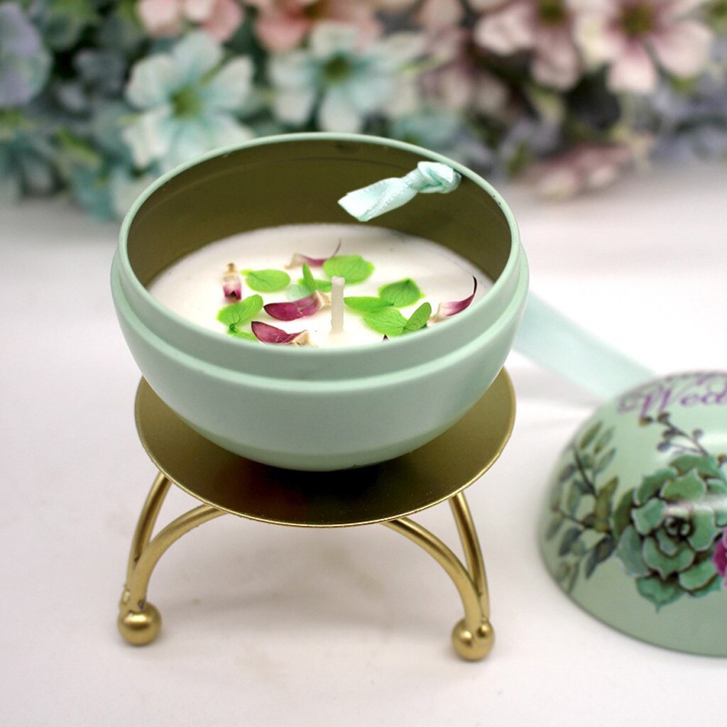 Portavelas de mesa redonda de hierro dorado candelabro para adorno de para boda decoración de escritorio decoración de Metal atmósfera