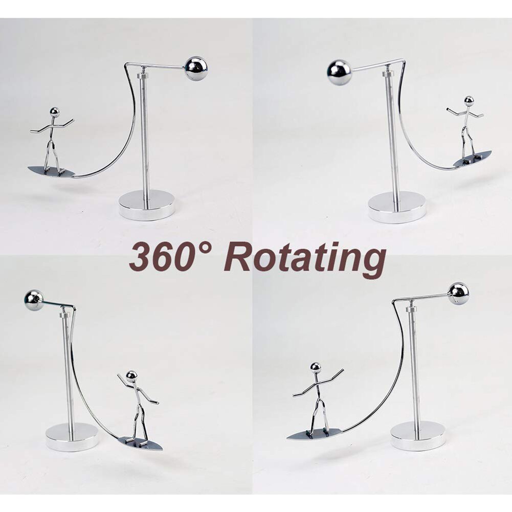 Table Toys Finger Toys Stainless Steel Finger Balance Toys Newton Cradle Weights Mold Metal Craft Surfing Villain Art Swing