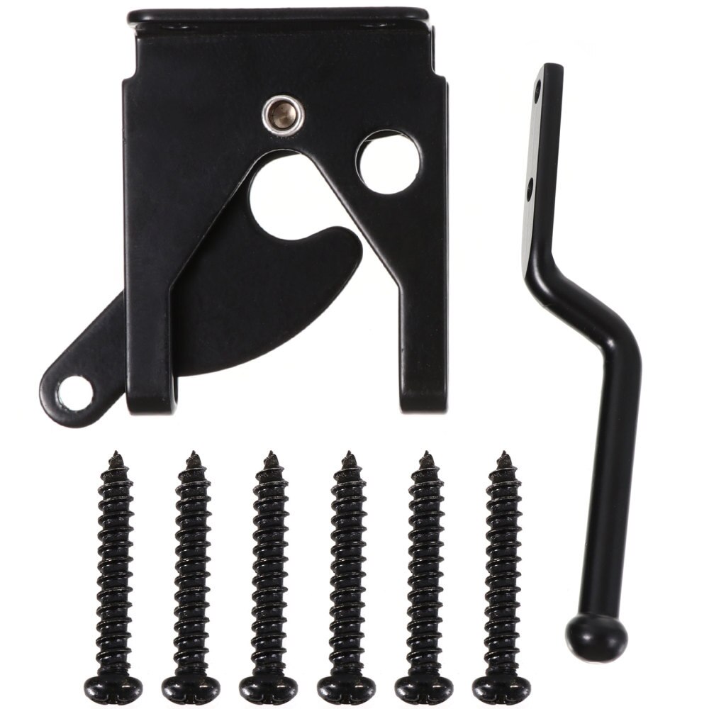 1 Set Gravity Lever Fence Lock Iron Bolt Lock Wood Fence Gate Lock with Fastener: Default Title