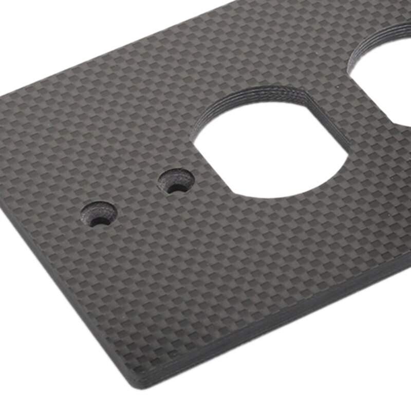 Hifi Carbon Fiber AC Power Duplex Receptacle Wall Socket Outlet Cover Plate Wall Ferrule Power Socket Panel