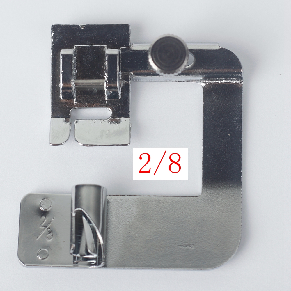 7 taille pied rouleau de tissu #6290-2/3/4/5/6/7/8 Machine à coudre domestique Hemmer pied roulé ourlet pied Snap on pour chanteur frère: 6290-2