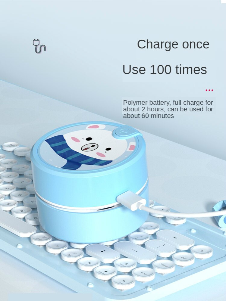 USB Mini Vacuum Cleaner Portable Desktop Dust Cleaner Classroom Table Desk Sweeper Handheld Home PC Keyboard Vacuum Cleaner