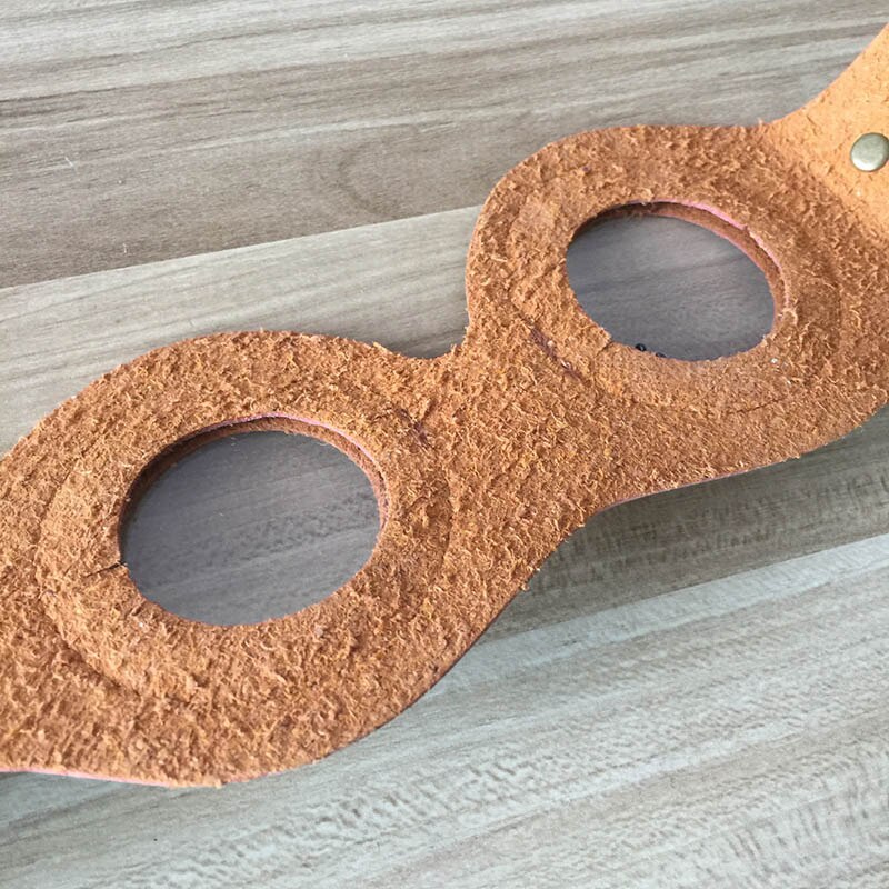 Steampunk Retro de Aviador máscara de ojos gafas de cuero con lente correa ajustable mascarada de Halloween cara carnaval maquillaje Pilot Prop