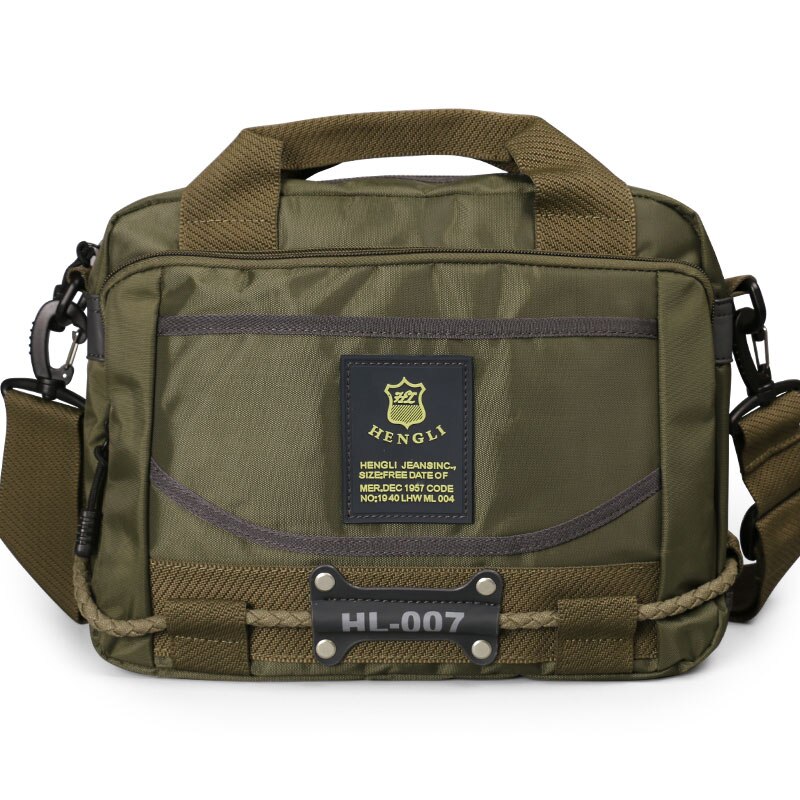 Ruil männer Schulter Taschen Oxford Tuch Tasche Schützt Tragbare Wasserdichte Bote Freizeit Taschen: Armee Grün
