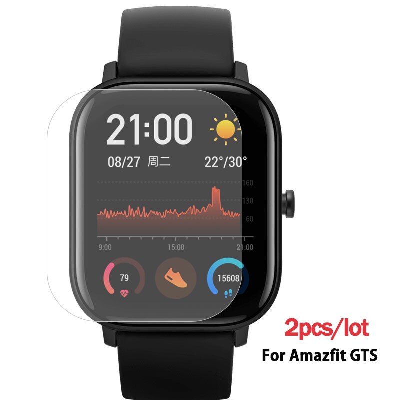 2 pçs tpu macio protetor de tela clara guarda para xiaomi huami amazfit bip gts gtr 42 /47 ritmo assista película protetora capa completa: For amazfit gts
