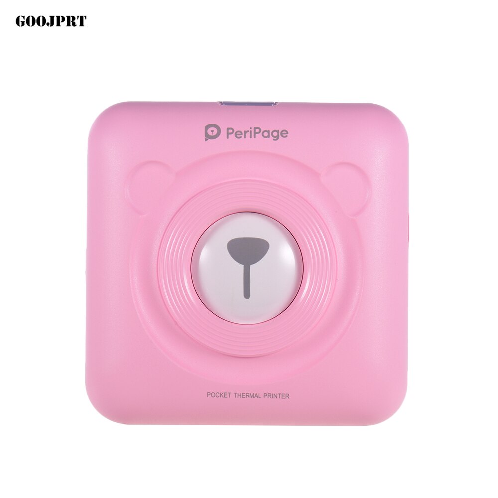 PeriPage mini kieszeń drukarka przenośna A8/A6 bezprzewodowa BT moc drukarki termicznej funkcja banku klip projekt drukarka paragonowa dla iOS: A6  różowy